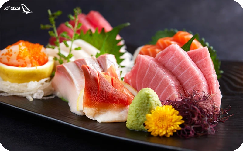 ساشیمی یکی از معروف ترین غذاهای ژاپنی غذاهای ژاپنی